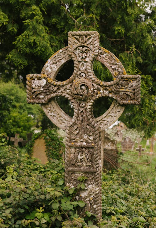 Celtic cross in the cemetery