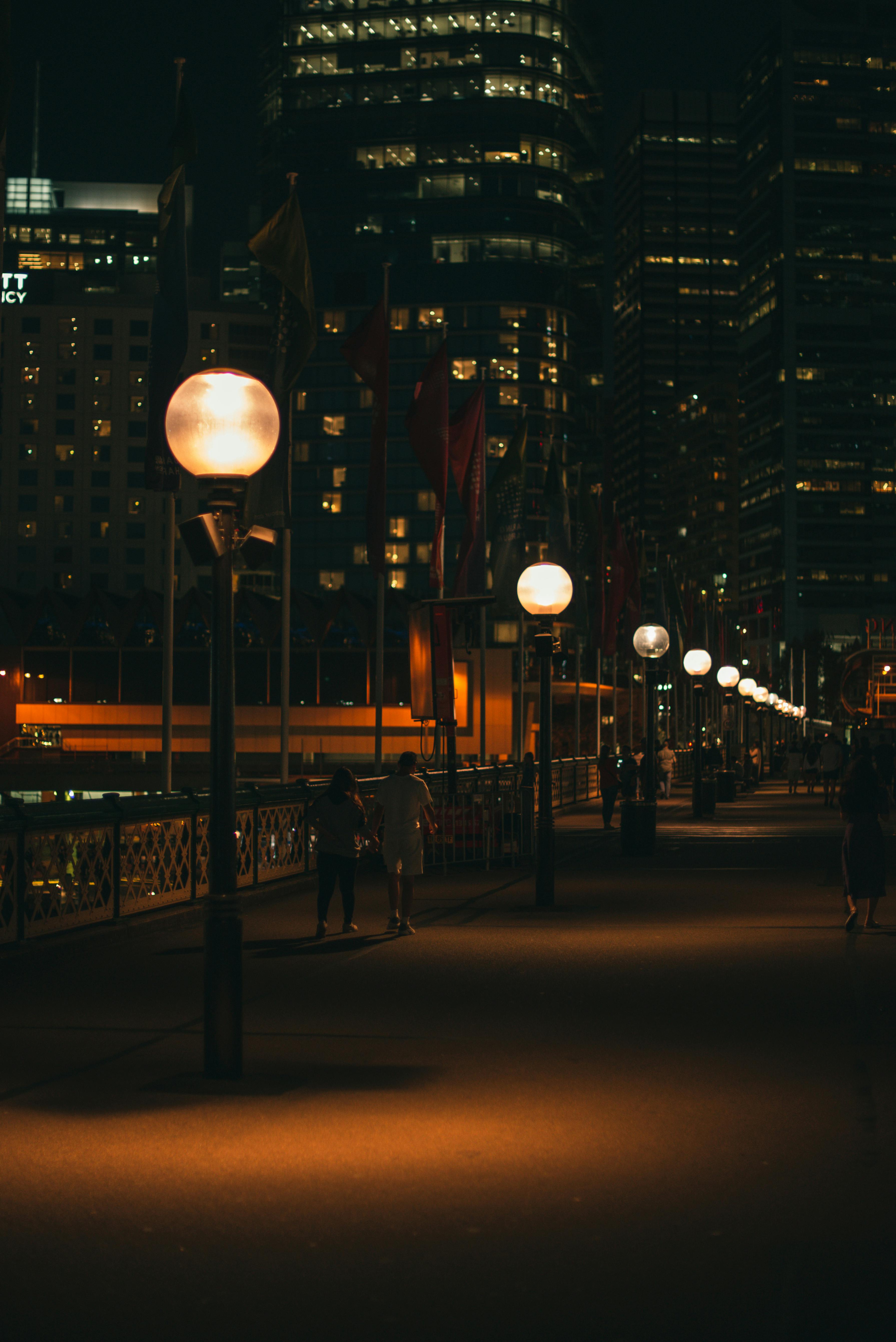 night street light background