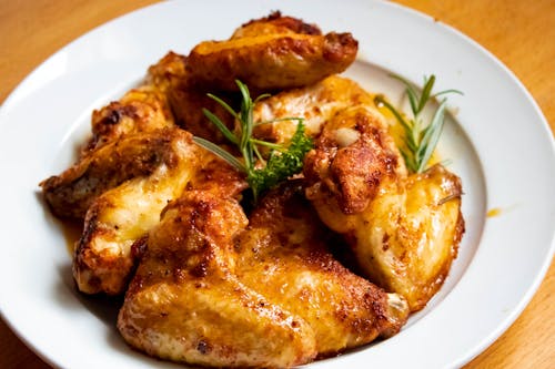 Free Close-up Photo of Roasted Chicken Wings Stock Photo