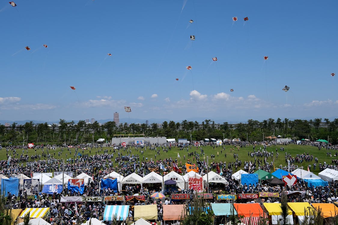 Free stock photo of 23mm, blue sky, crowded