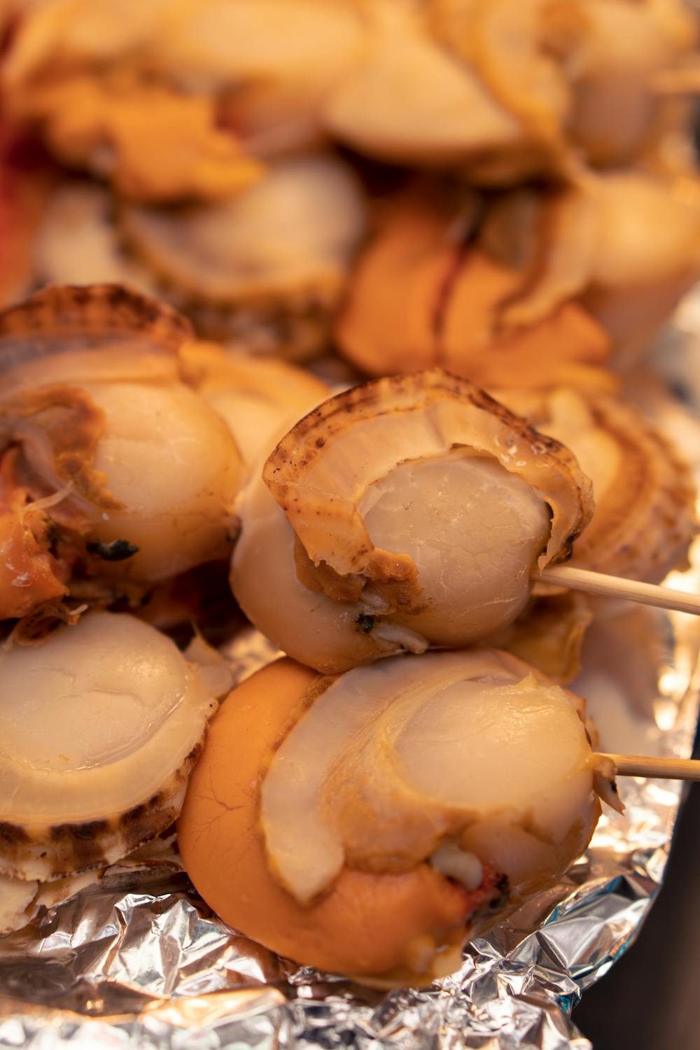 Grilled Scallops and Asparagus Skewers