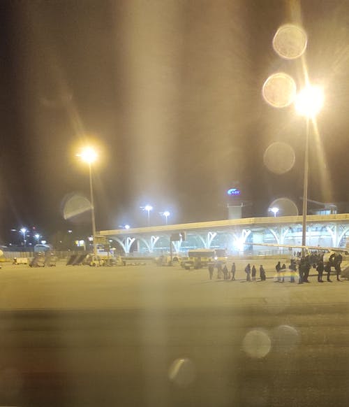 Foto profissional grátis de aeroporto, noite