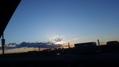 日落, 汽车视图, 烏雲 的 免费素材图片