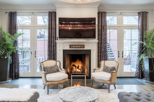 Free Chairs Inside Living Room Stock Photo