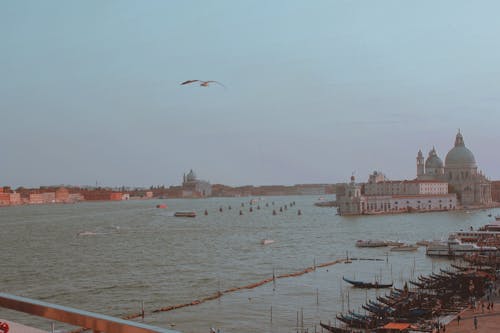 A view of the city of venice from a balcony