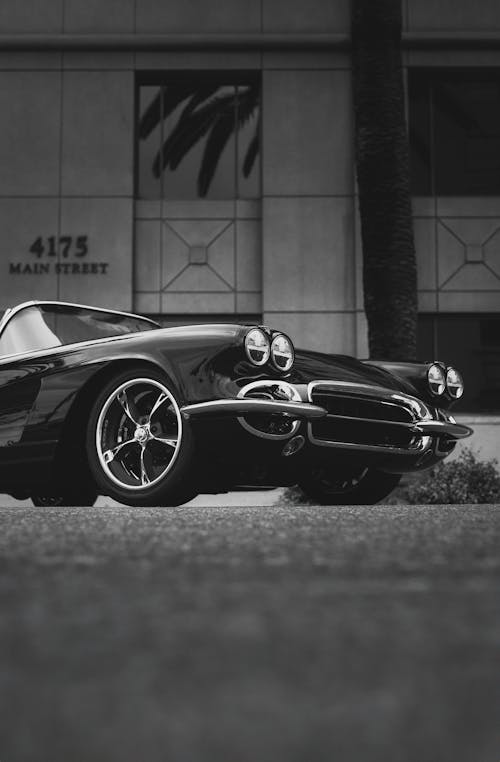 Free stock photo of black and white, car photography, cinematography