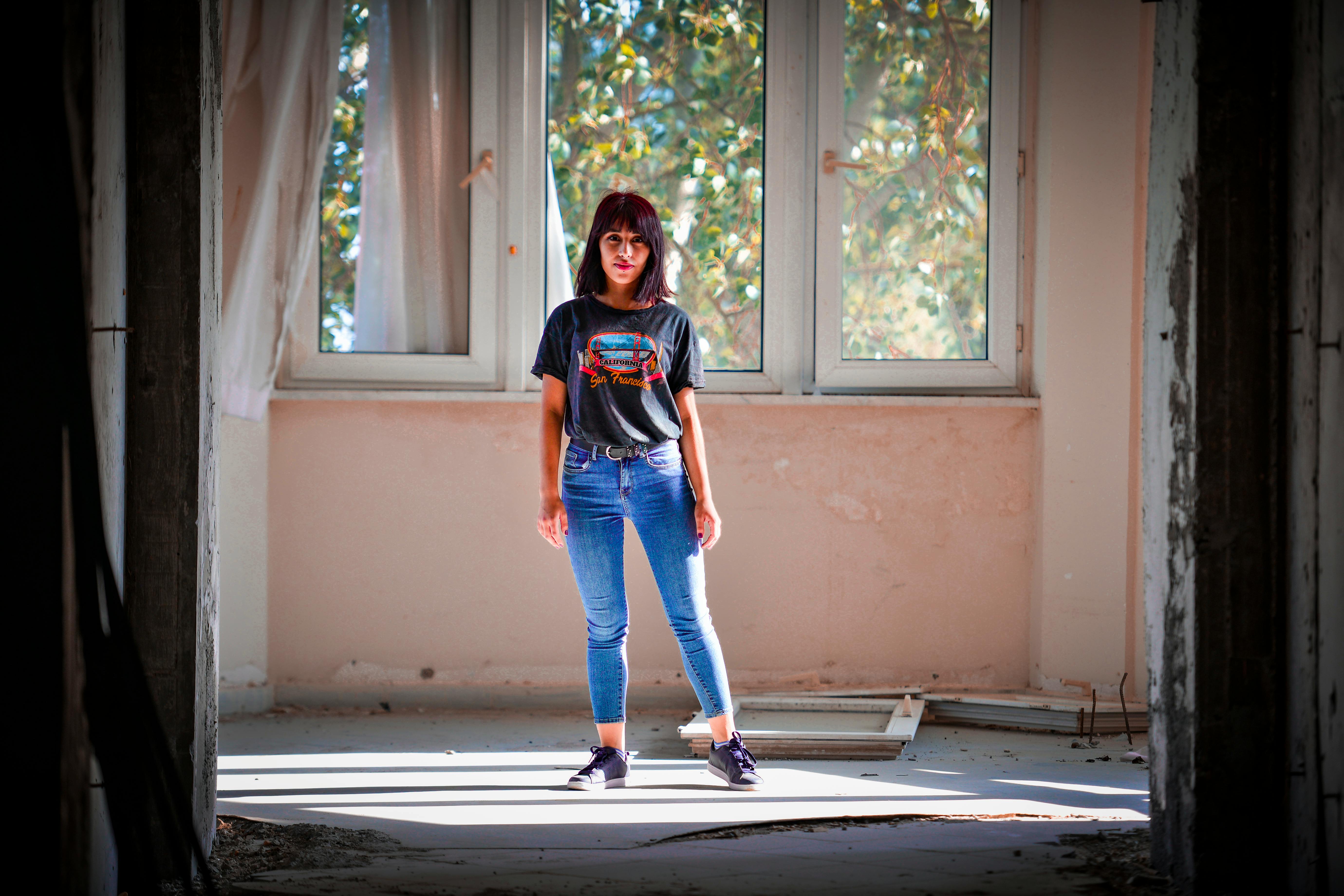 Woman Wearing Black Shirt