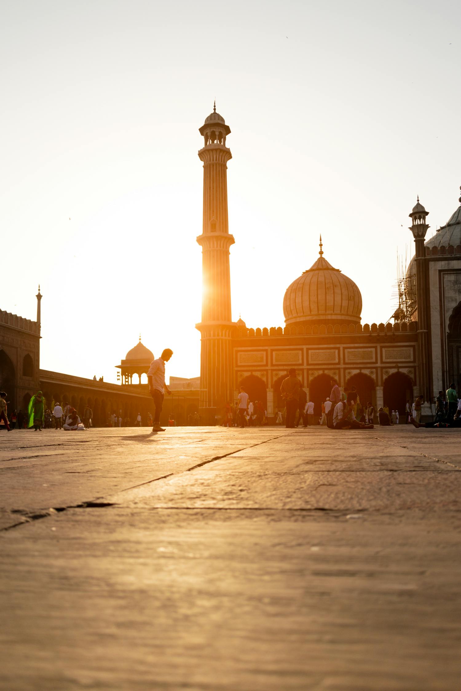 Blick Auf Die Moschee Bei Sonnenuntergang Kostenloses Stock Foto