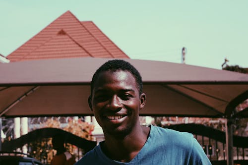 Man Wearing Blue Shirt