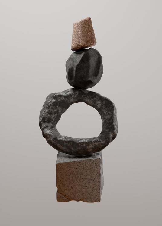 Geometric Rocks Designs A 3D Design of Rock Shapes ยท Free Stock Photo