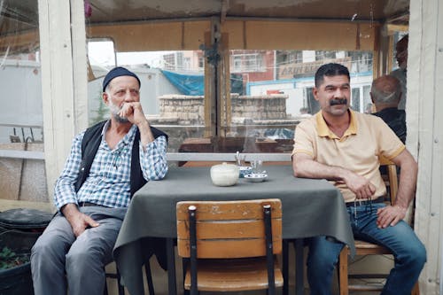 Men Sitting at Cafe in Turkey