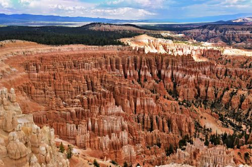 Free A stunning aerial view of the hoodoos in Bryce Canyon National Park, Utah. Stock Photo