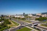 Stunning aerial view of Zagreb with modern architecture, roads, and clear skies. Perfect urban landscape scene.
