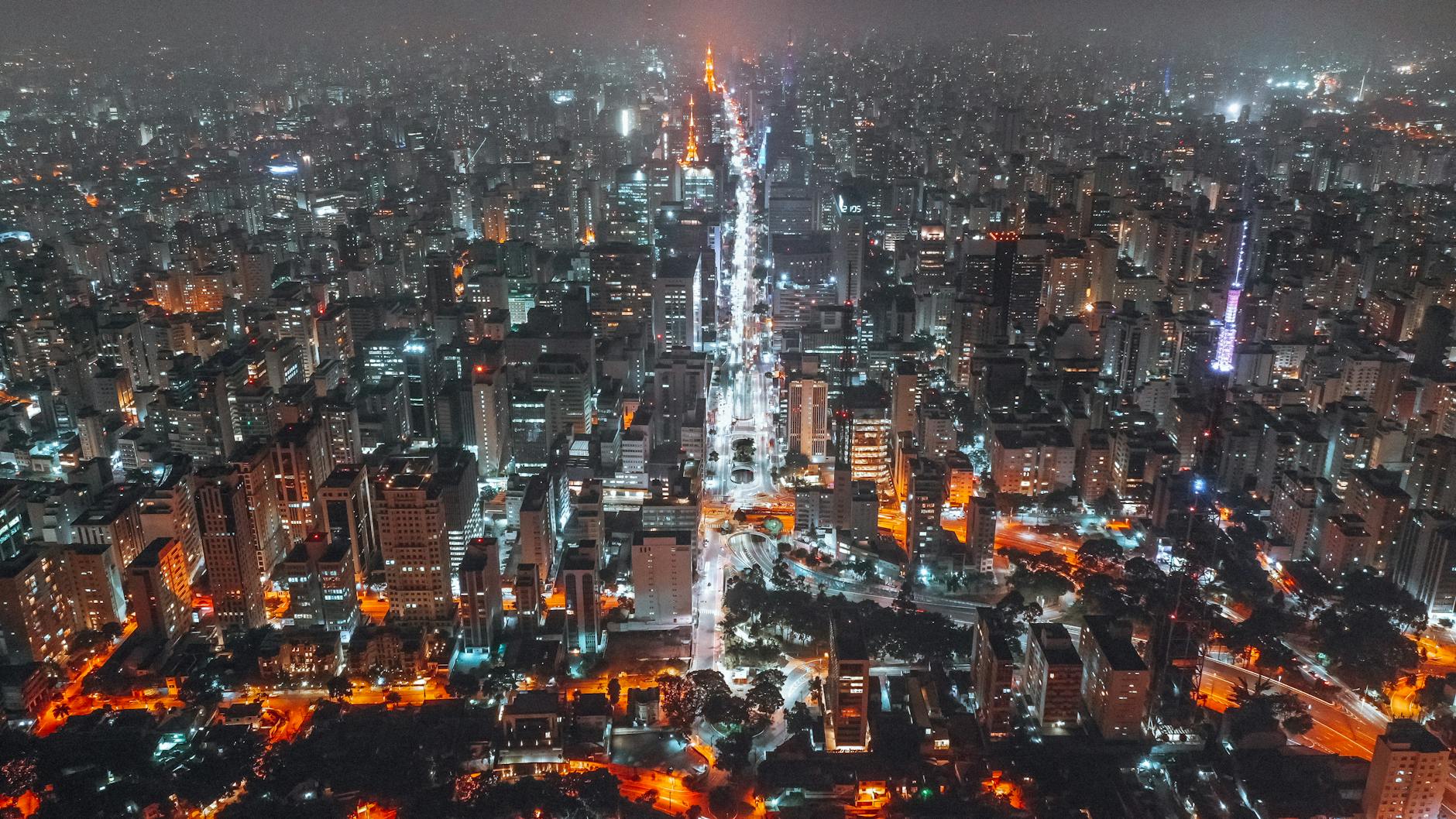 building at night