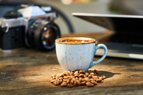 Foto Del Primo Piano Della Tazza Di Caffè