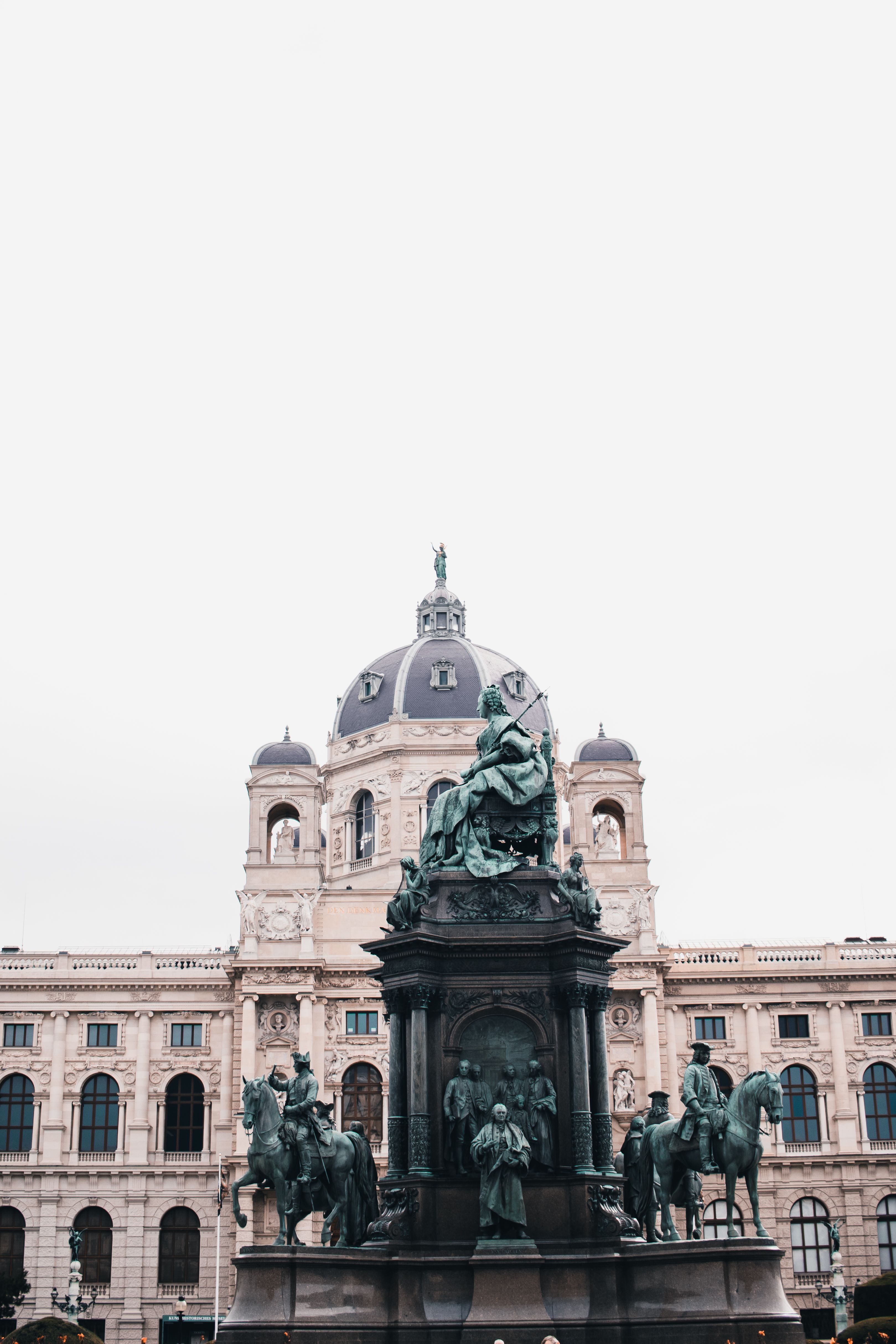 Statue of Maria Theresa in front of Vienna's Natural History Museum.