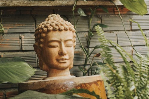 Selective Focus Photography Of Buddha Head