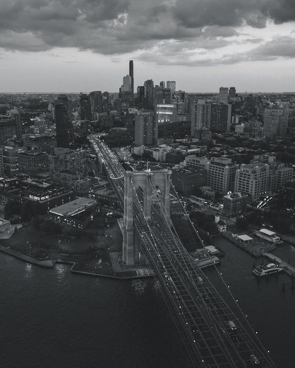 Aerial New York B&W