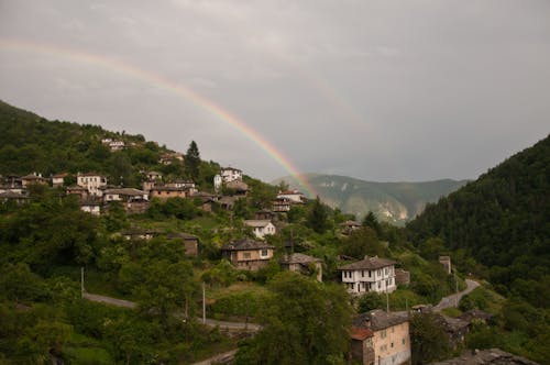 houses on hillside