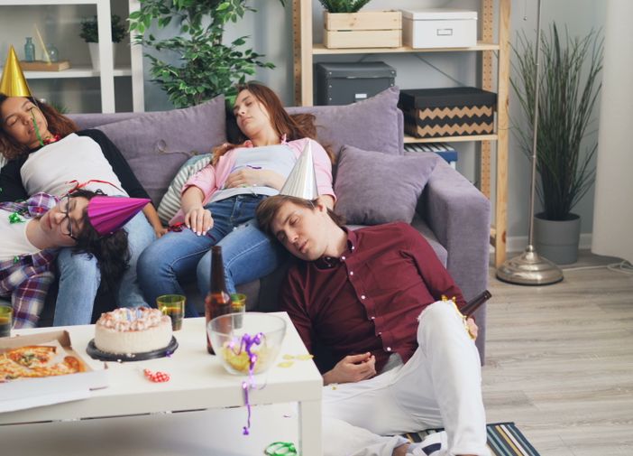 diverse group of lgbtq+ friends celebrating together