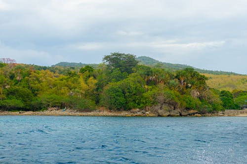 A small island in the middle of the ocean