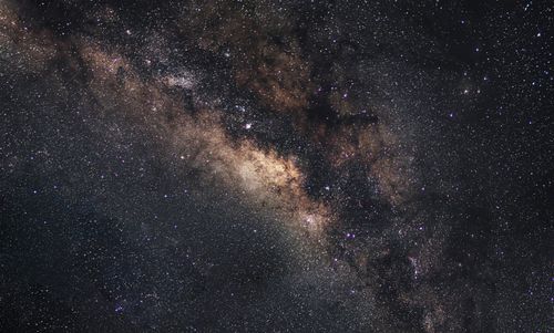 Free Stunning night sky capture of the Milky Way galaxy, showcasing millions of stars and cosmic beauty. Stock Photo