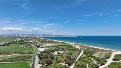 Fotos de stock gratuitas de cerca del mar, cielos azules, horizonte