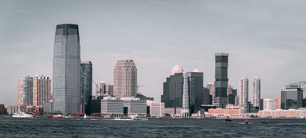 Jersey City skyline across the Hudson River
