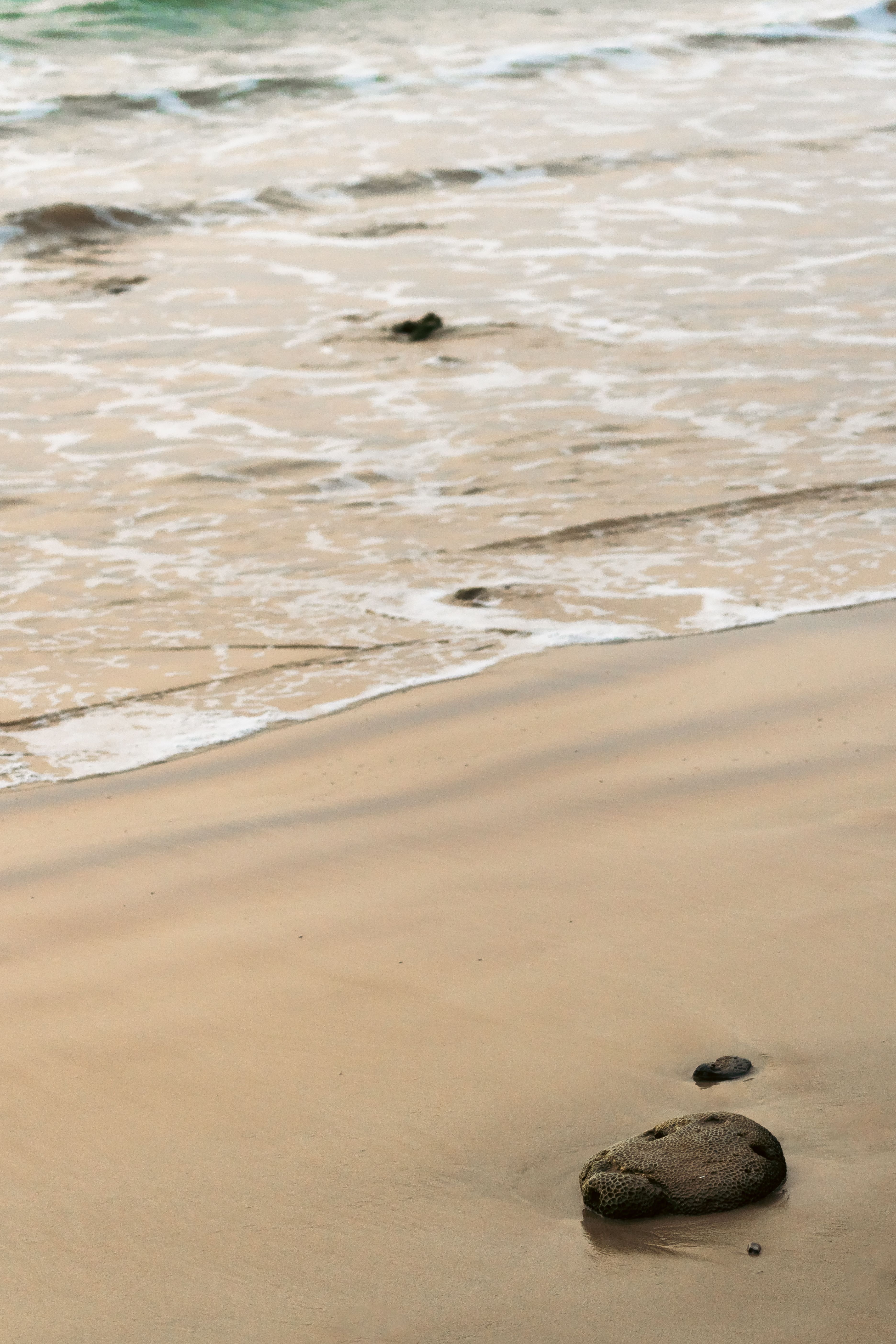 A tranquil beach scene with gentle waves and sandy shores in Port Blair, India.