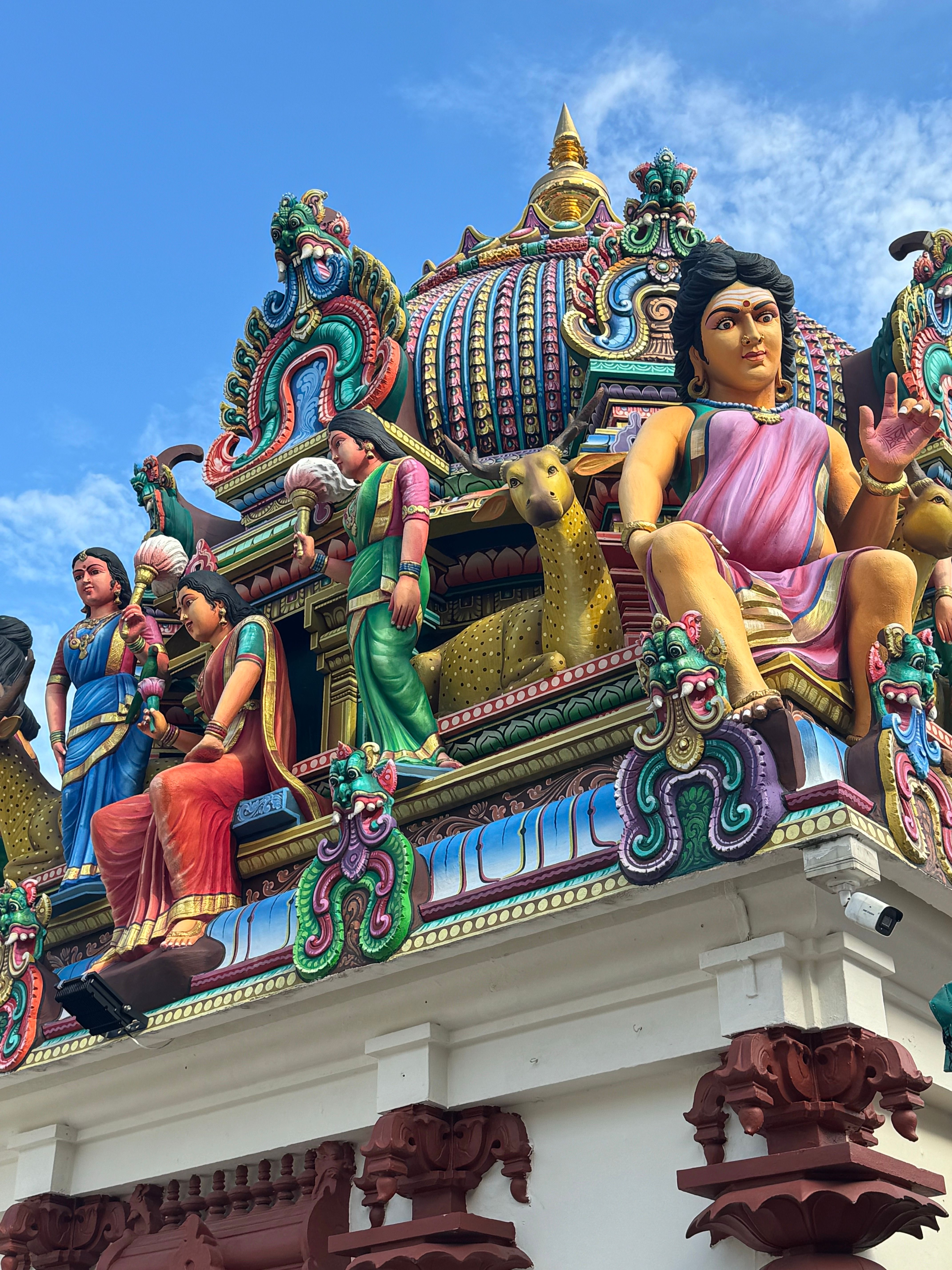 Low Angle Shot of a Temple Decorated with Colorful Statues · Free Stock ...
