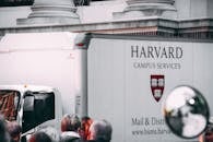 White Harvard Campus Services Truck