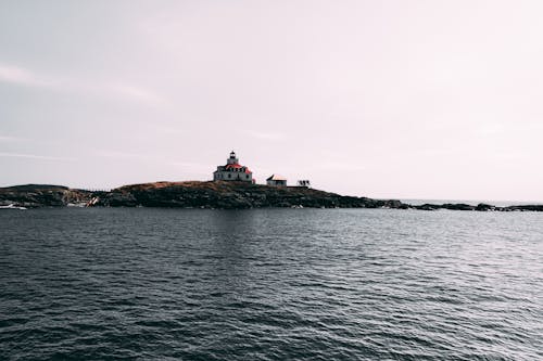 White and Black House on Cliff