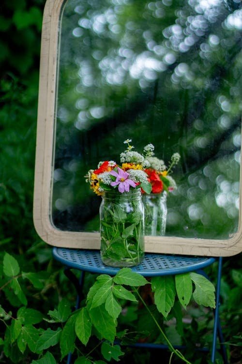 Aynalı Kır çiçeği Vazo
