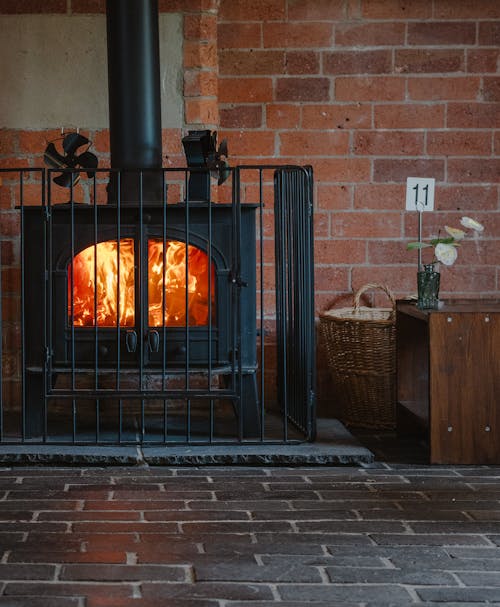 Chimenea en cafetería