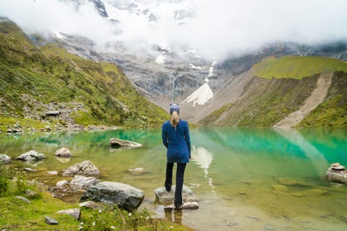 Hiker At the Laguna Humantay