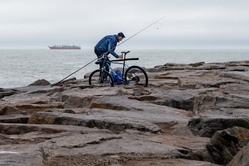 คลังภาพถ่ายฟรี ของ pesca, จักรยาน, ทะเล