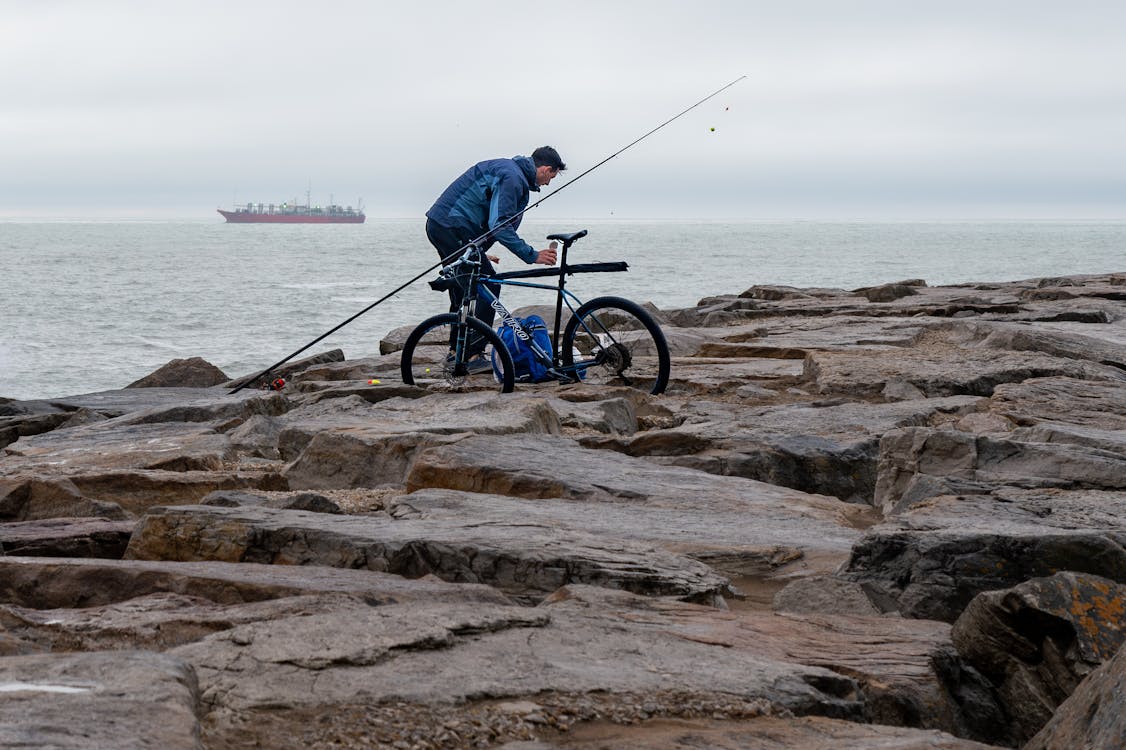 Základová fotografie zdarma na téma jízdní kolo, moře, pesca