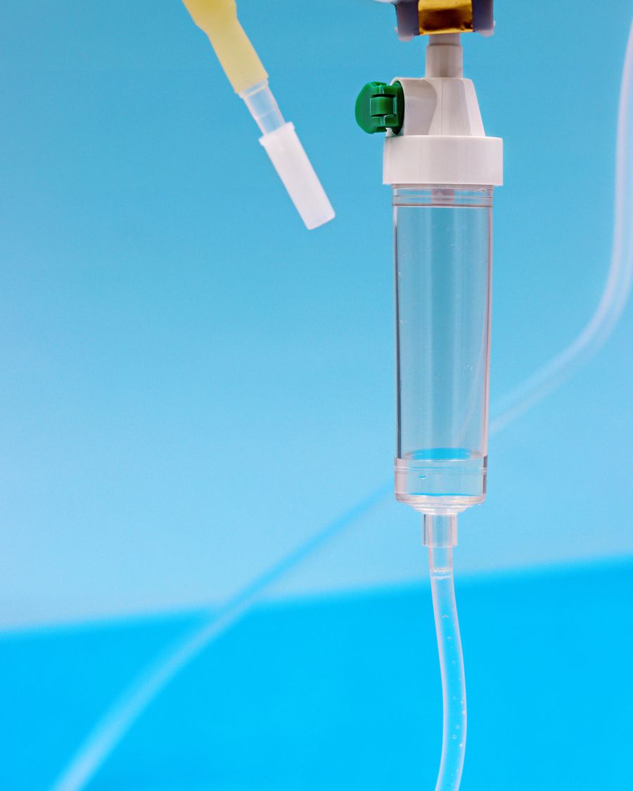 IV drip bag for a glutathione injection at Bailor Clinic in Sinsa, Gangnam