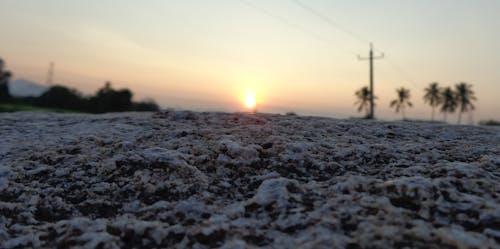 Free stock photo of beautiful sun, rock, sunset