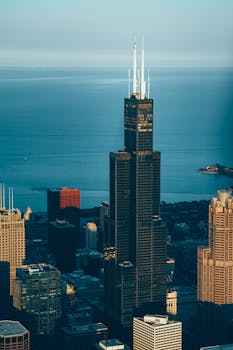 探索威利斯大厦，以芝加哥令人惊叹的城市天际线为背景