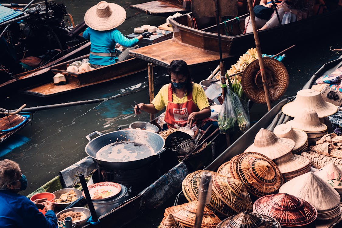 Woman Sitting On Boat 