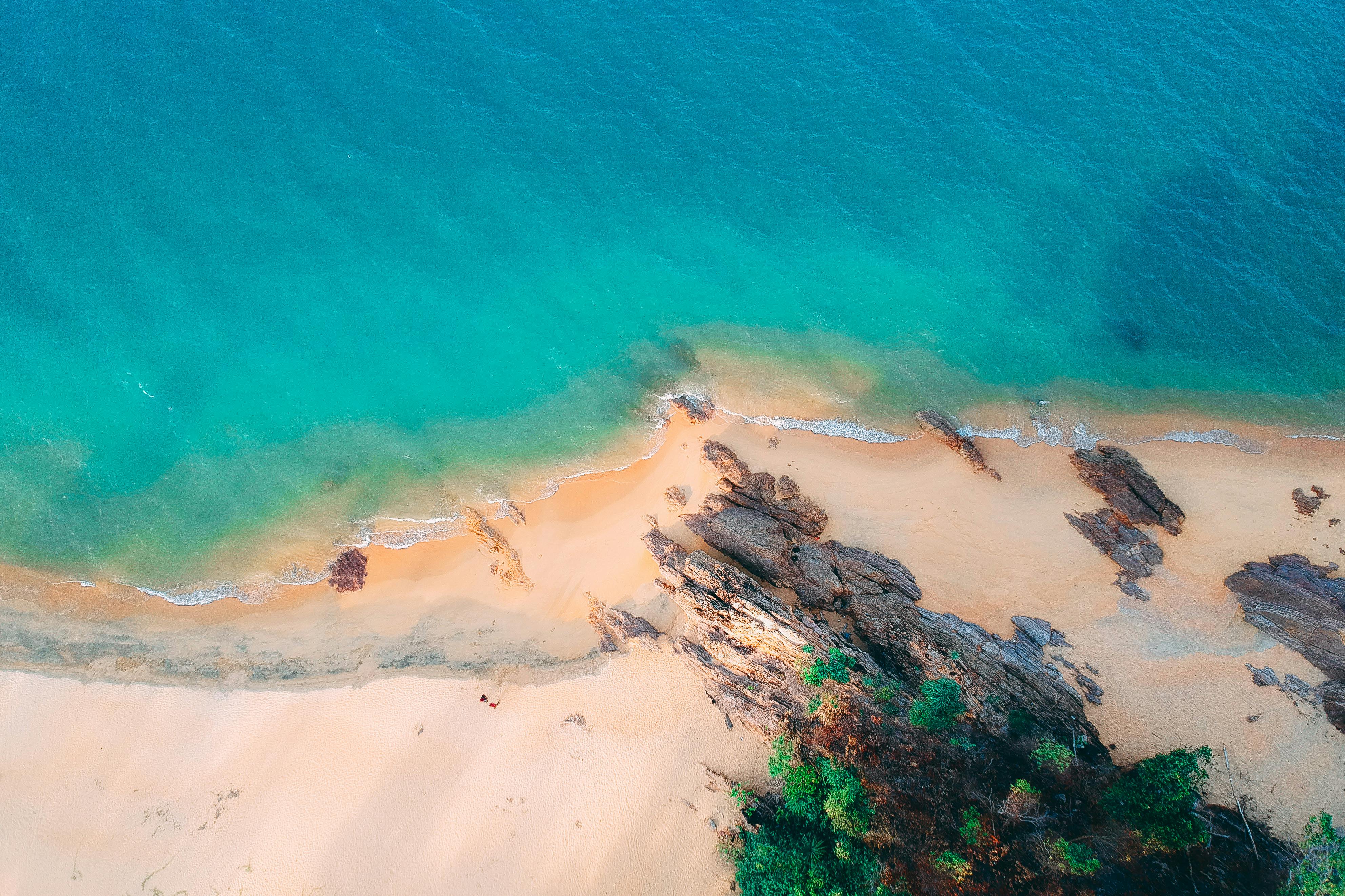 beach birds eye view