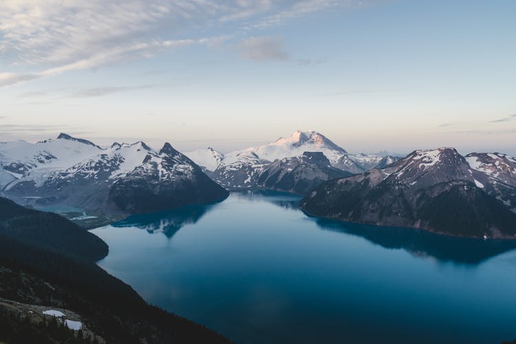 Snow Capped Mountains Under Blue Sky