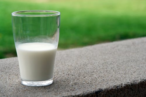 Free Clear Milk Glass Stock Photo