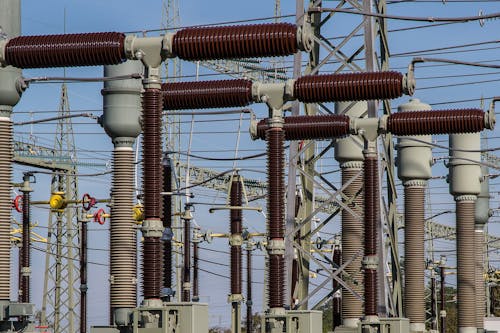 Gray and Black Power Transmission Station