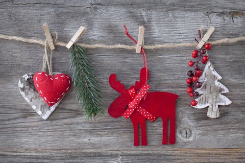Free Close-up of Christmas Decorations Hanging Stock Photo