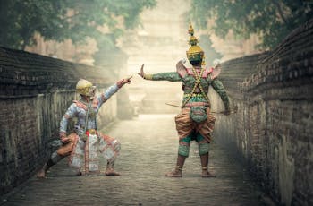 Two Man in Costume on Alley