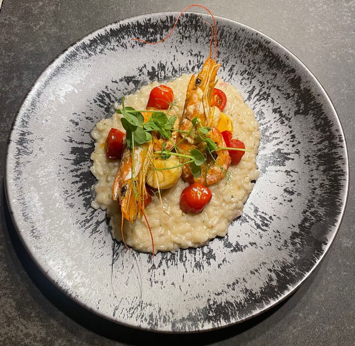 Risotto ai frutti di mare, piatto tipico del ristorante della Torre del Cupo