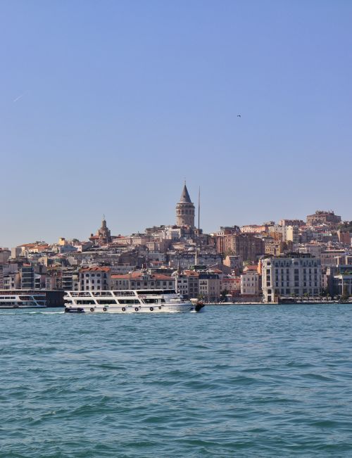 Free Discover Istanbul's skyline with Galata Tower and Bosphorus view. Stock Photo