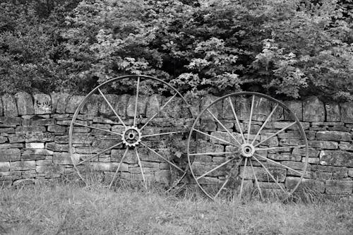 Dry Stone Wall and Cart Wheels 
